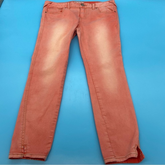 Free People’s Women's Sunset Orange Straight Leg Jeans 28 - Picture 1 of 9